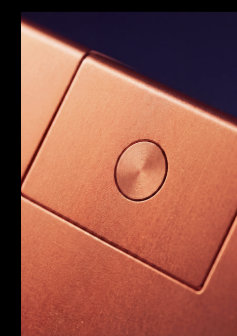 Pump button at rest — closed